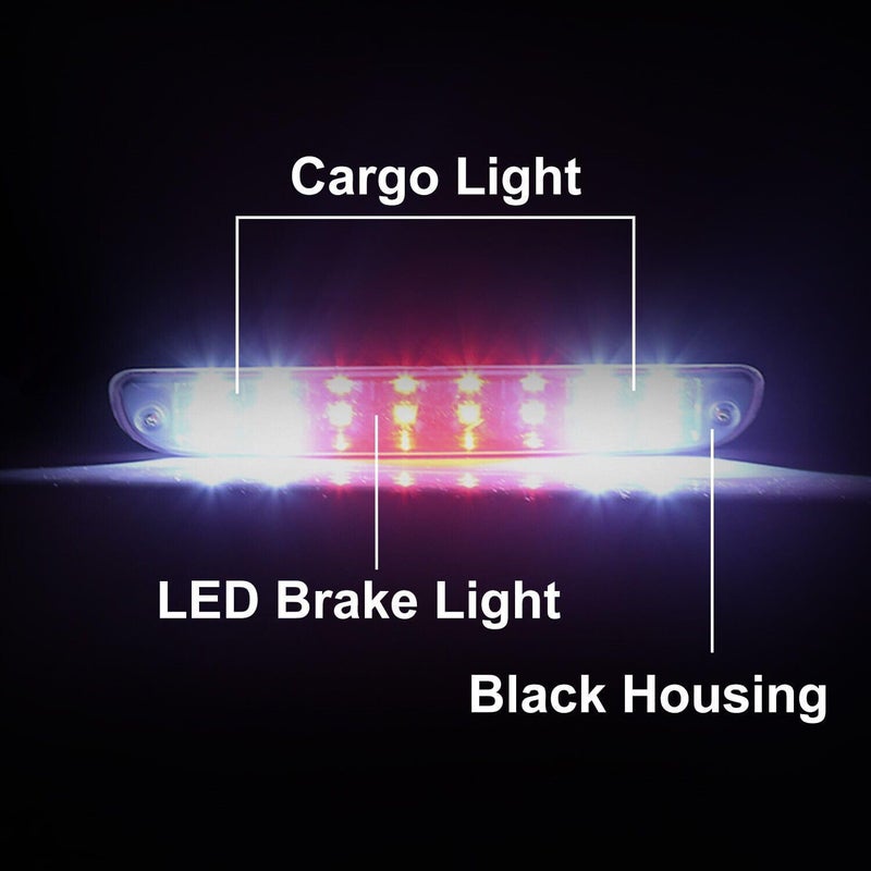 Third 3Rd Brake Light Super Duty ABS Plastic/Polycarbonate Lens Rear Center for Ranger for B2500 for F550/F450/F350/F250 Superduty for B2300 for B3000 for B4000 Black LUCK-000039 - Image 2