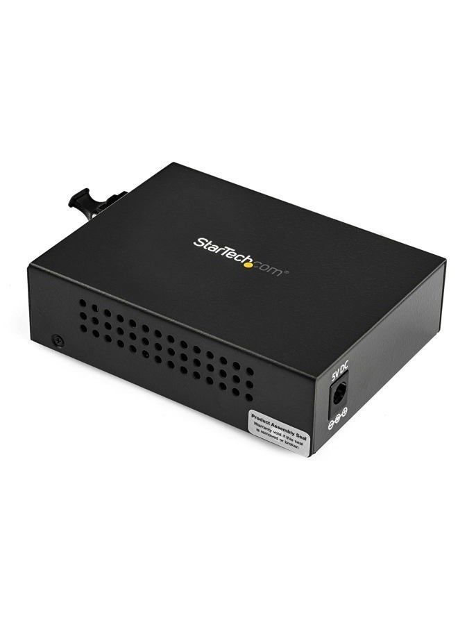 StarTech .com Multimode (MM) LC Fiber Media Converter for 10/100/1000 Network - 550m - Gigabit Ethernet - 850nm - with SFP Transceiver (MCM1110MMLC), Brown - Image 1