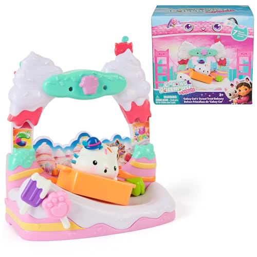 DREAMWORKS GABBY'S DOLLHOUSE DreamWorks GABBYS Dollhouse The Movie Cakey Cats Sweet Treat Balcony with Toy Figure Dollhouse Accessories Kids Toys for Girls Boys Ages 3 and Up - Image 1