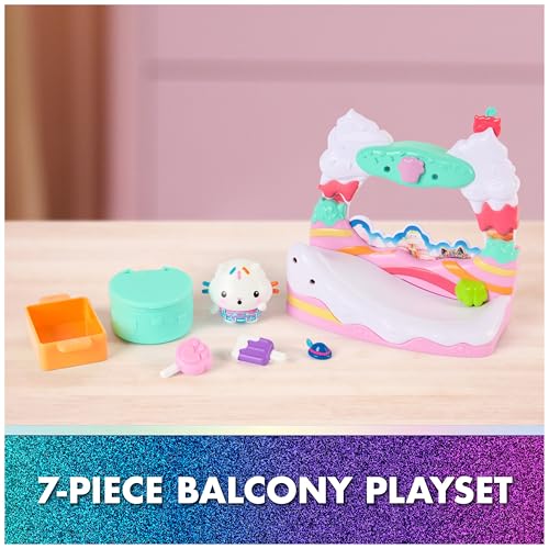 DREAMWORKS GABBY'S DOLLHOUSE DreamWorks GABBYS Dollhouse The Movie Cakey Cats Sweet Treat Balcony with Toy Figure Dollhouse Accessories Kids Toys for Girls Boys Ages 3 and Up - Image 5