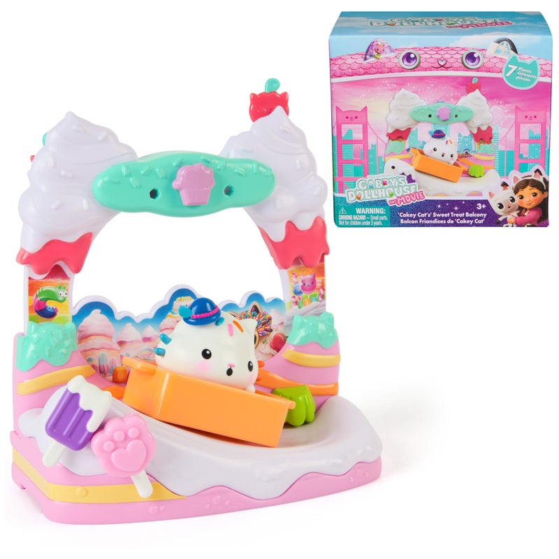 DREAMWORKS GABBY'S DOLLHOUSE DreamWorks GABBYS Dollhouse The Movie Cakey Cats Sweet Treat Balcony with Toy Figure Dollhouse Accessories Kids Toys for Girls Boys Ages 3 and Up - Image 3