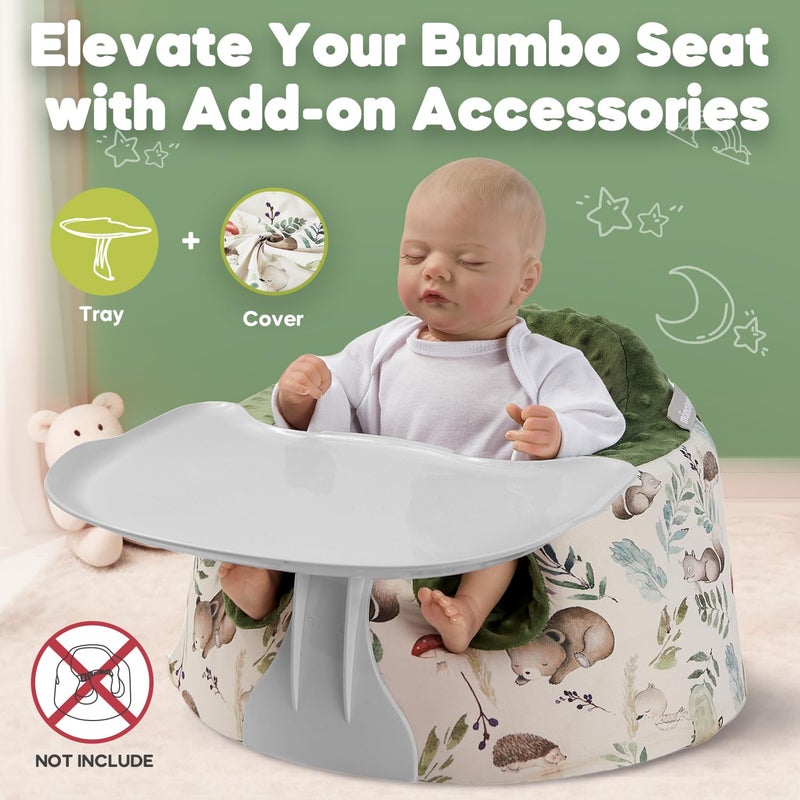 mamatepe Seat Cover and Tray Sets Accessory Compatible with Bumbo Floor Seat for Baby,Breathable Accessory Compatible with Baby Seat - Easy to Install and Remove - Image 2