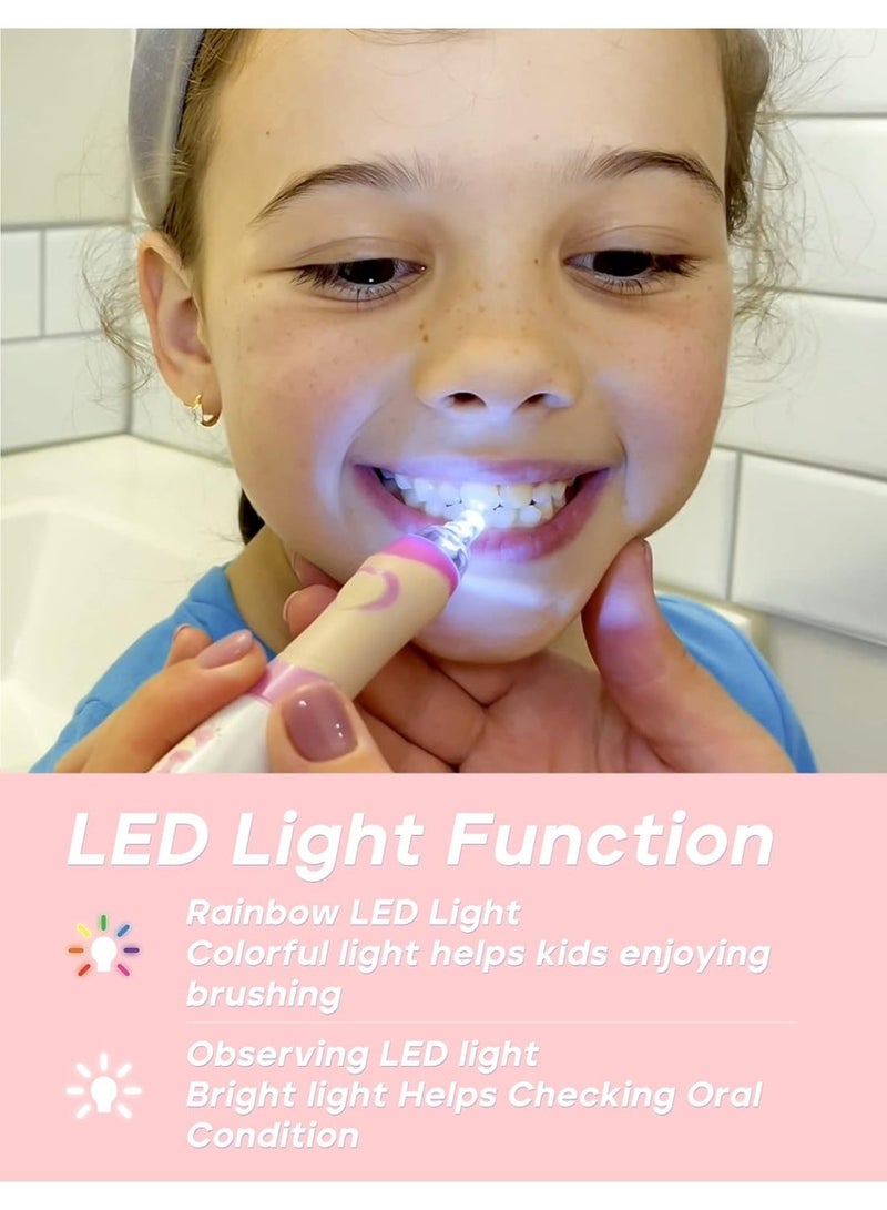 سيجو فرشاة أسنان كهربائية للأطفال من سيجو، مزودة بمؤقت تنظيف لمدة دقيقتين و4 رؤوس فرشاة بديلة، وإضاءة LED بألوان قوس قزح تجعل تنظيف الأسنان ممتعًا، فرشاة أسنان تعمل بالبطارية للأولاد من عمر 4 إلى 12 سنة، لون أخضر، موديل SG-977 - Image 2