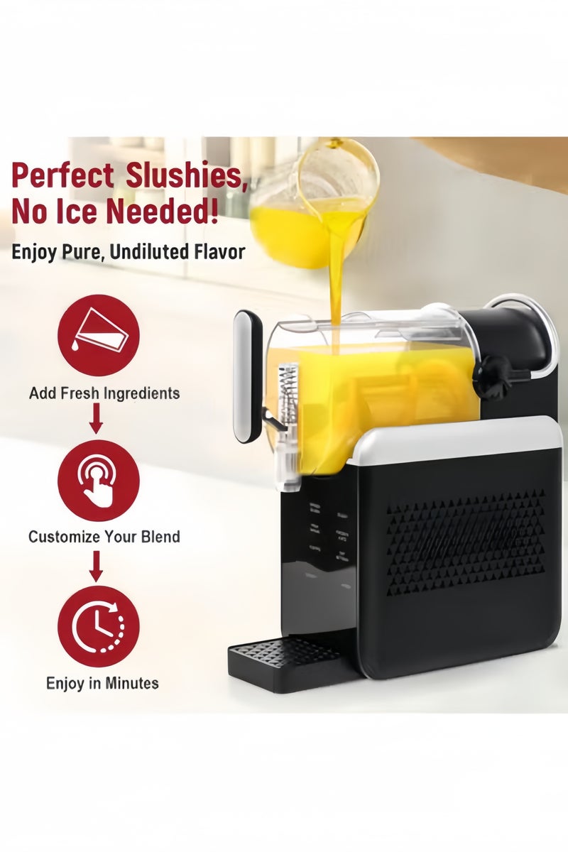 جيجيرو ماكينة صنع الثلج بسعة كبيرة 1.8 لتر مع تنظيف تلقائي و5 أوضاع محددة مسبقًا وتجميد سريع وخلاط ثلج للمارغريتا والعصائر والكوكتيلات المجمدة والميلك شيك والثلج، باللون الأسود - Image 2