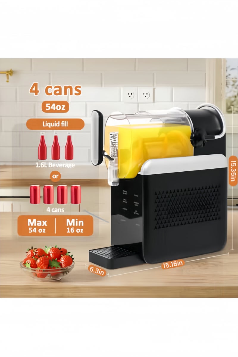 جيجيرو ماكينة صنع الثلج بسعة كبيرة 1.8 لتر مع تنظيف تلقائي و5 أوضاع محددة مسبقًا وتجميد سريع وخلاط ثلج للمارغريتا والعصائر والكوكتيلات المجمدة والميلك شيك والثلج، باللون الأسود - Image 4