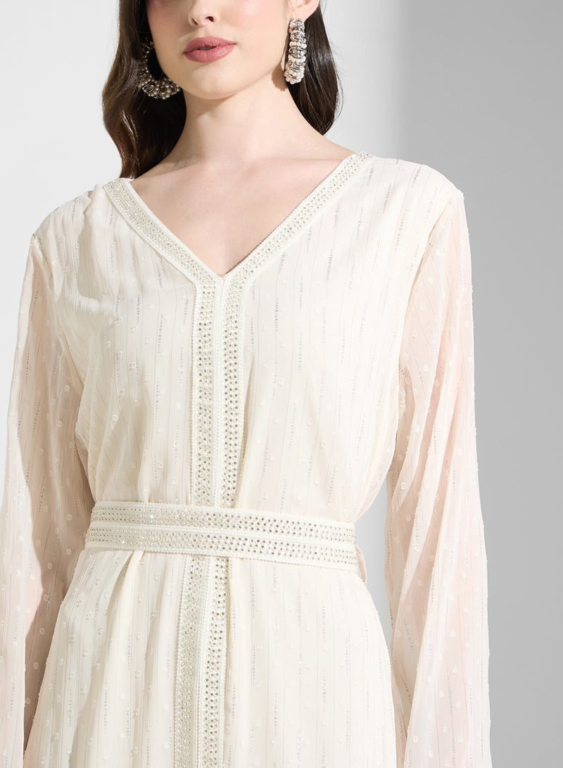 خزانة فستان ماكسي بشيفون شفاف - Image 3