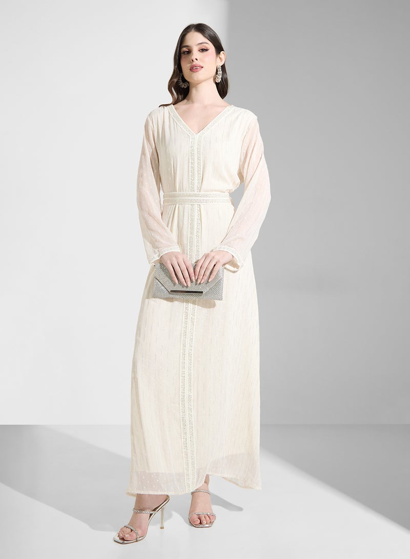 خزانة فستان ماكسي بشيفون شفاف - Image 4