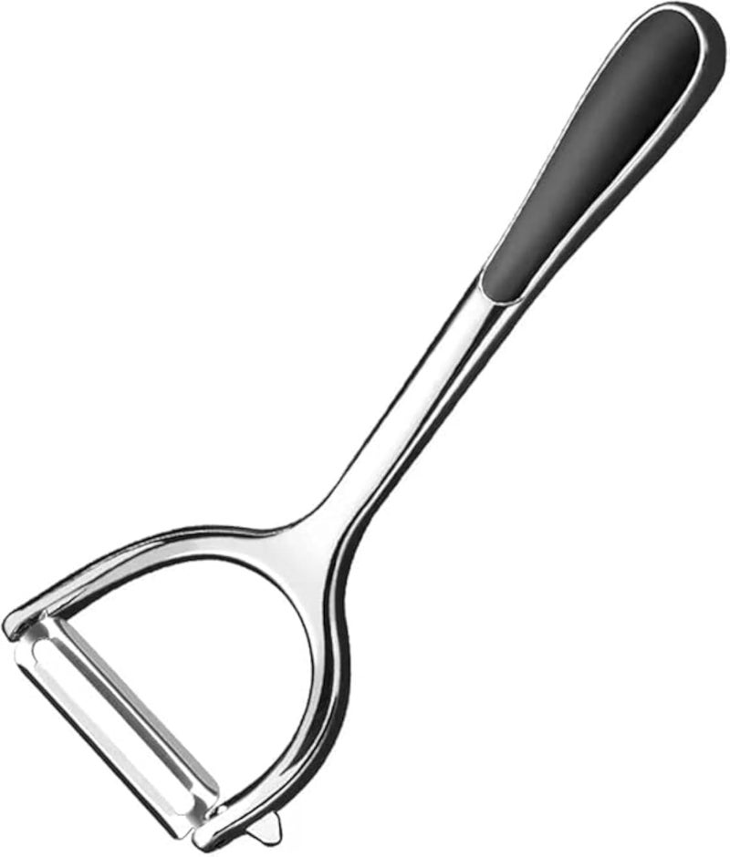 Metal Peeler -Potato Vegetable Peeler for Kitchen - Stainless Steel Swivel Peelers for Fruit, with Ergonomic Non-Slip Handle & Sharp Blade, Good Grip & Durable