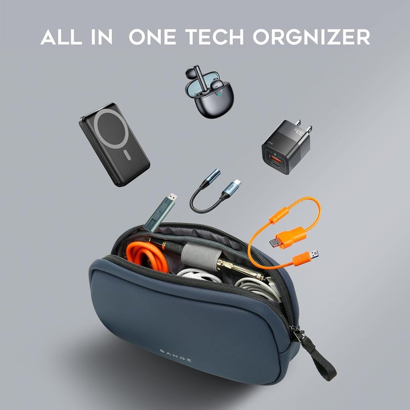 BANGE Cable Organizer Travel Case, Tech Pouch for Traveling Accessories, Carry Storage for Cords, Charger, Adapter, Cables, Power Bank - Image 4