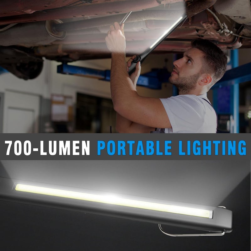 Renogy LED Work Light, 700 Lumens Rechargeable Work Light 2200mAh, Cordless Portable Magnetic COB LED Work Light, Inspection Light for Car Repair, Home, Garage, Emergency, 2 Pack - Image 3