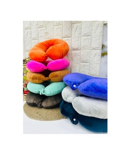 Generic Super Lux neck pillow for comfort during travel and sleep, very high quality fiber filling, available in several colors Mk (Cafe)  - Image 2