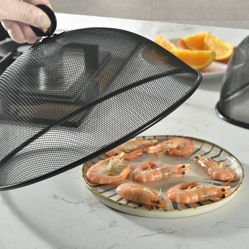 Internet Celebrity Stainless Steel Food Meal Cover Household Dining Table Mosquito Cover Dust Cover Square Round Dish Cover Fly Cover(Rectangle [Pink]]) - Image 4