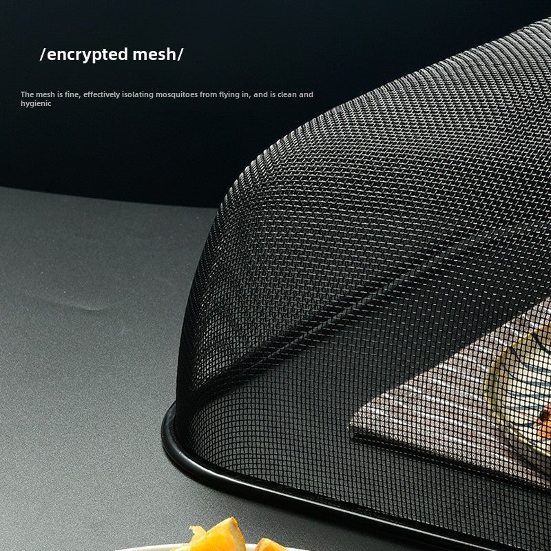 Internet Celebrity Stainless Steel Food Meal Cover Household Dining Table Mosquito Cover Dust Cover Square Round Dish Cover Fly Cover(Rectangle [Pink]]) - Image 3