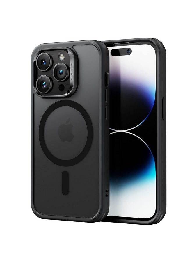 اي اس ار حافظة ESR لهاتف iPhone 14 Pro، متوافقة مع MagSafe، مقاومة للخدش، رفيعة ونحيفة، حماية كلاسيكية من الصدمات بدرجة عسكرية، TPU، غطاء خلفي مغناطيسي، أسود غير لامع  - Image 1