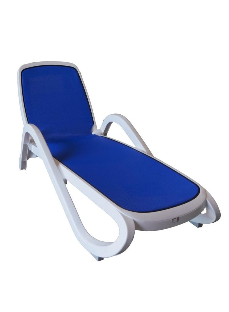 Casa Fiora Modern Blue Mesh Outdoor Pool Lounger(1 Piece) - Image 1
