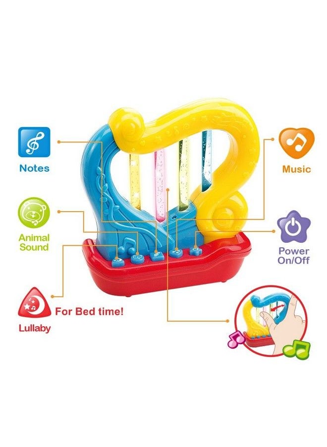 WEofferwhatYOUwant - Set Of 3 Trumpet Drum And Harp Music Toys With Batteries ; Musical Instruments For Baby Learning And Entertainments - Image 1