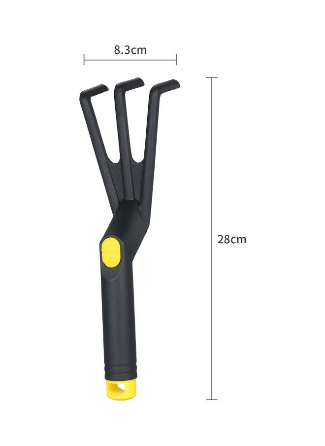 NIBEMINENT Sand Plastic Rake Black/Yellow  - Image 2