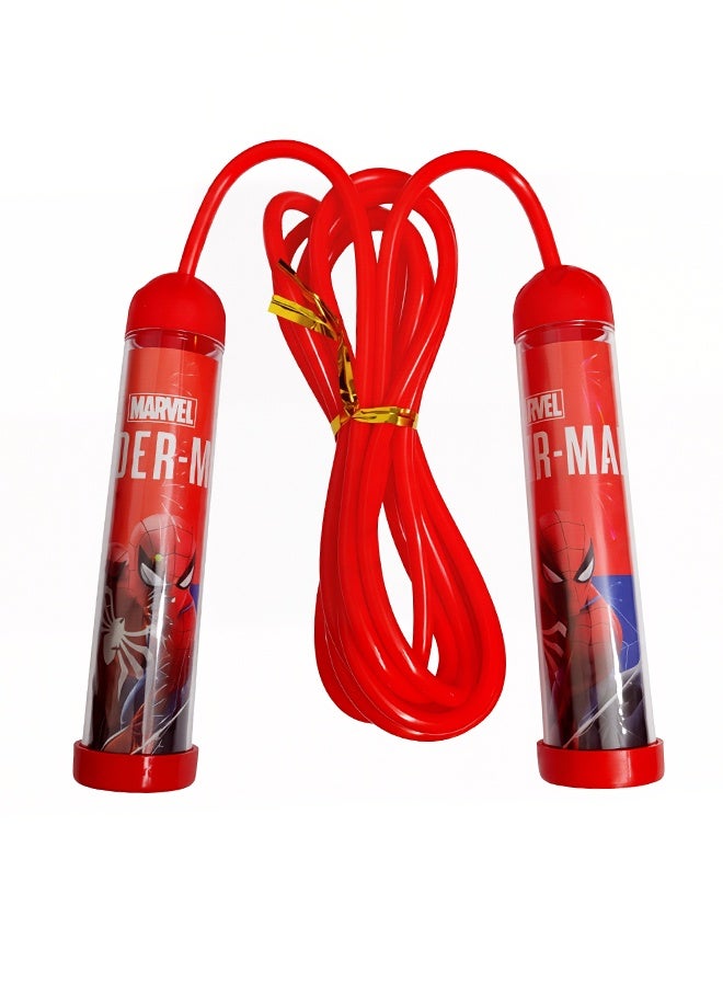 Marvel Spider-Man Classics Super Hero Children's Cartoon Sports Jump Rope (2.5m) - Adjustable Training Skipping Rope for Kids Beginners, Safe & Durable Fitness Equipment - Image 1
