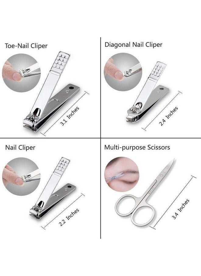 ZIZZON Nail Clippers Kit Manicure Pedicure Set With Holographic Case(Purple)  - Image 5