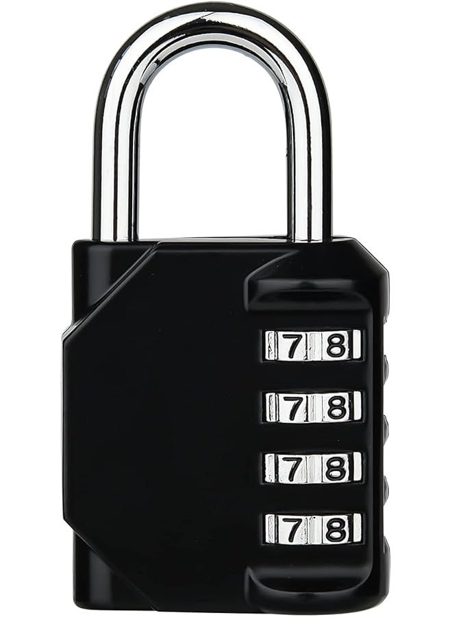 PROMASS 4 Digit Combination Padlock (1 Pack, Black),Model:PALOCK01-1P - Image 1