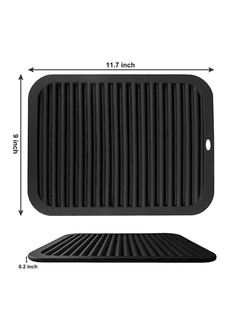 Generic - 2 Pack Silicone Trivets Mats Heat Resistant Hot Pads for Kitchen Counter Multi-Purpose Drying Trivet Mat - Image 1