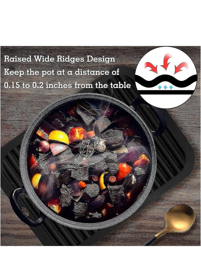 Generic - 2 Pack Silicone Trivets Mats Heat Resistant Hot Pads for Kitchen Counter Multi-Purpose Drying Trivet Mat - Image 1