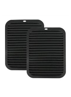 2 Pack Silicone Trivets Mats Heat Resistant Hot Pads for Kitchen Counter Multi-Purpose Drying Trivet Mat