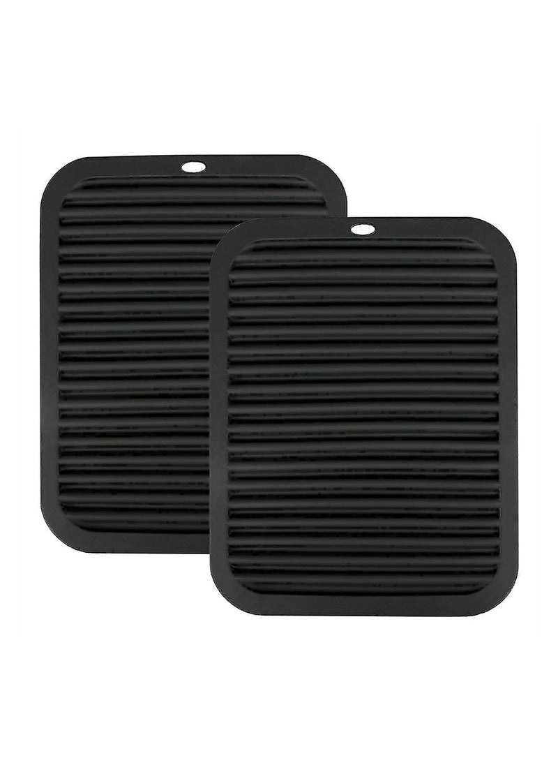 Generic - 2 Pack Silicone Trivets Mats Heat Resistant Hot Pads for Kitchen Counter Multi-Purpose Drying Trivet Mat - Image 1