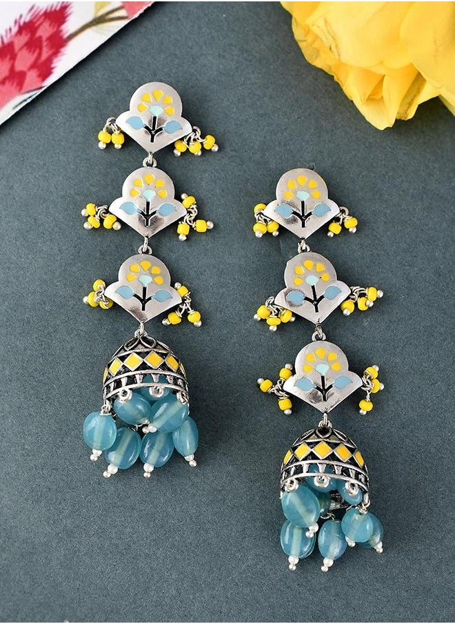 VOYLLA Bagh E Fiza Spring Layered Jhumka Earrings  - Image 1