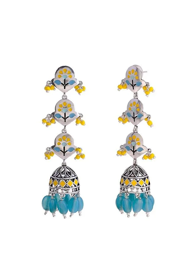 VOYLLA Bagh E Fiza Spring Layered Jhumka Earrings