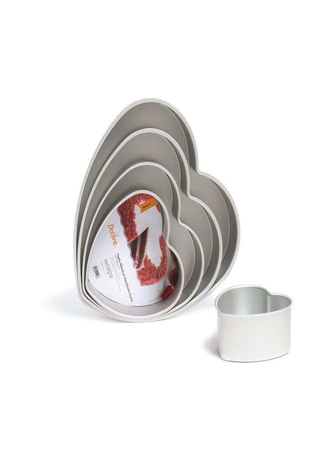DECORA Professional Heart Anodized Cake Pan, Silver, 15 x 7.5 cm - Image 1