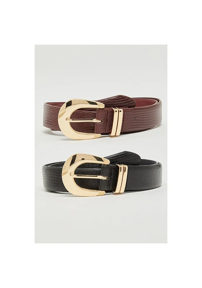 أر أند بي 2 Pack Textured Belts