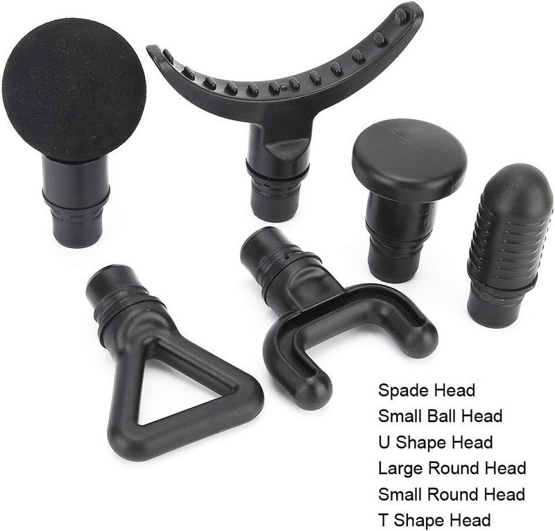 كلاراكو رأس مسدس التدليك، 6 قطع ملحقة قابلة للتطبيق على محول مسدس التدليك 19 مم، وظيفة مختلفة قابلة للاستبدال، توصيل وتشغيل، تدليك الأنسجة العميقة، نقطة الزناد، ملحق مسدس التدليك - Image 4