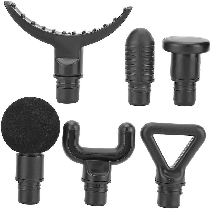 كلاراكو رأس مسدس التدليك، 6 قطع ملحقة قابلة للتطبيق على محول مسدس التدليك 19 مم، وظيفة مختلفة قابلة للاستبدال، توصيل وتشغيل، تدليك الأنسجة العميقة، نقطة الزناد، ملحق مسدس التدليك - Image 1