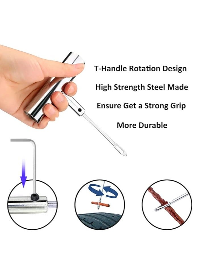 general Tire Repair Kits, 62 Pieces, Car Tire Repair Kits, Car Tire Repair Tools, Tire Blowout Repairs, Tubeless Tire Repairs, Motorcycles, Bicycles - Image 2