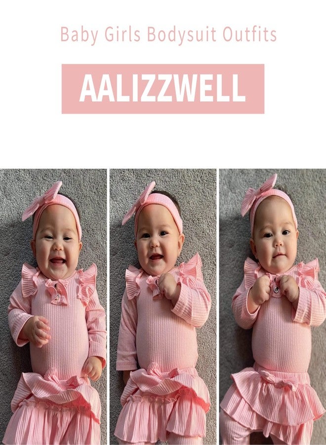 Aalizzwell طقم ملابس أطفال حديثي الولادة من Aalizzwell Preemie، مكون من بدلة وبنطال مضلعين، مناسب لفصلي الخريف والشتاء، باللون الوردي. - Image 2