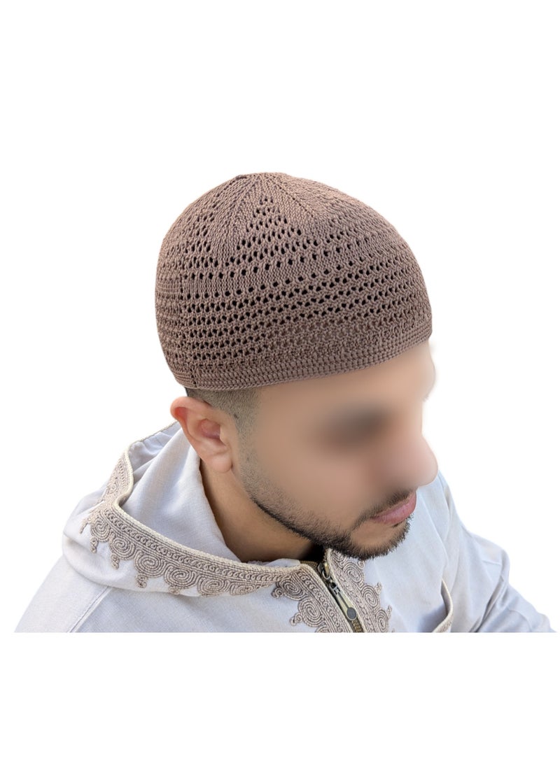 طاقية صلاة تركية من القطن – تصميم إسلامي أنيق مريح للاستخدام اليومي والعبادة - Image 2