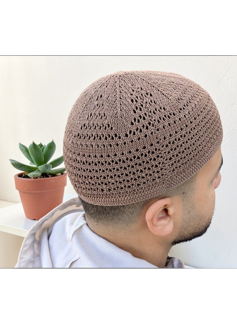 طاقية صلاة تركية من القطن – تصميم إسلامي أنيق مريح للاستخدام اليومي والعبادة - Image 4