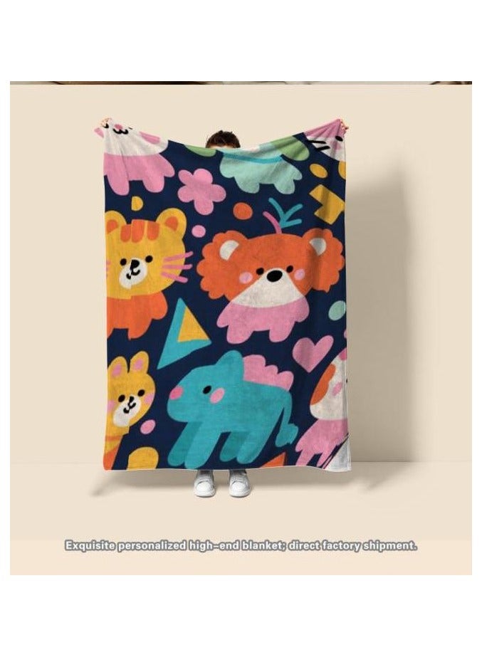 general Flannel thin blanket (warm and comfortable, suitable for sleep, gaming, dust removal and sandproof) 150cm*200cm - 876 - Image 4