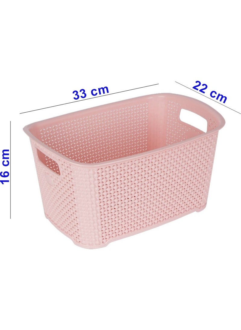 2 Pieces Multi-Purpose Organizer Drop Basket with Plastic Handles - Closet and Bathroom Organizer Basket - pzsku/Z06EE69FA67AEB5E52F0EZ/45/_/1739896178/e3281ebd-251d-46d6-b54a-5d17f055cad8