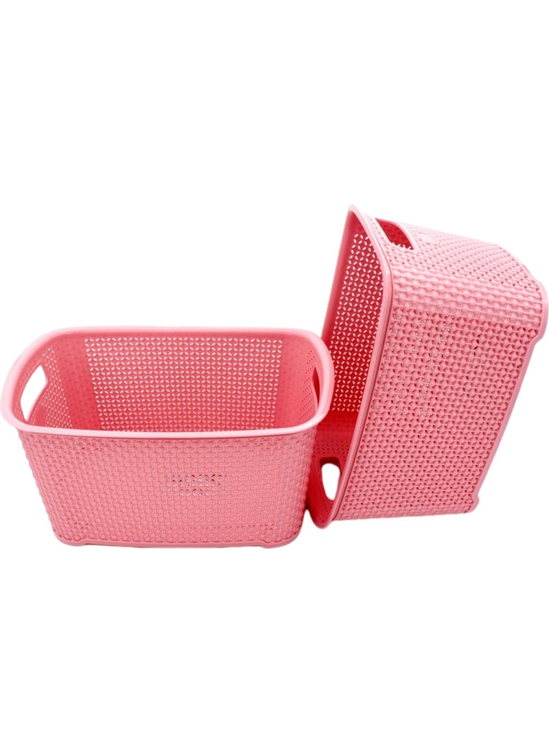 2 Pieces Multi-Purpose Organizer Drop Basket with Plastic Handles - Closet and Bathroom Organizer Basket - pzsku/Z06EE69FA67AEB5E52F0EZ/45/_/1739896292/034177c2-d0fc-4fd2-9b35-f9aeeccf7557