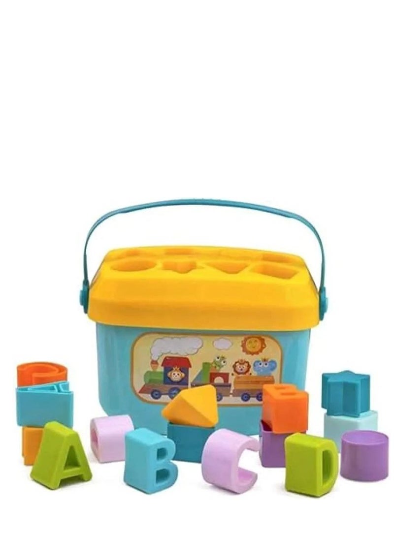 لعبه بوكس التطابق لتنميه مهارات الحروف والاشكال للاطفال , حروف واشكال هندسيه 16 قطعه مسليه ومفيده - Image 3