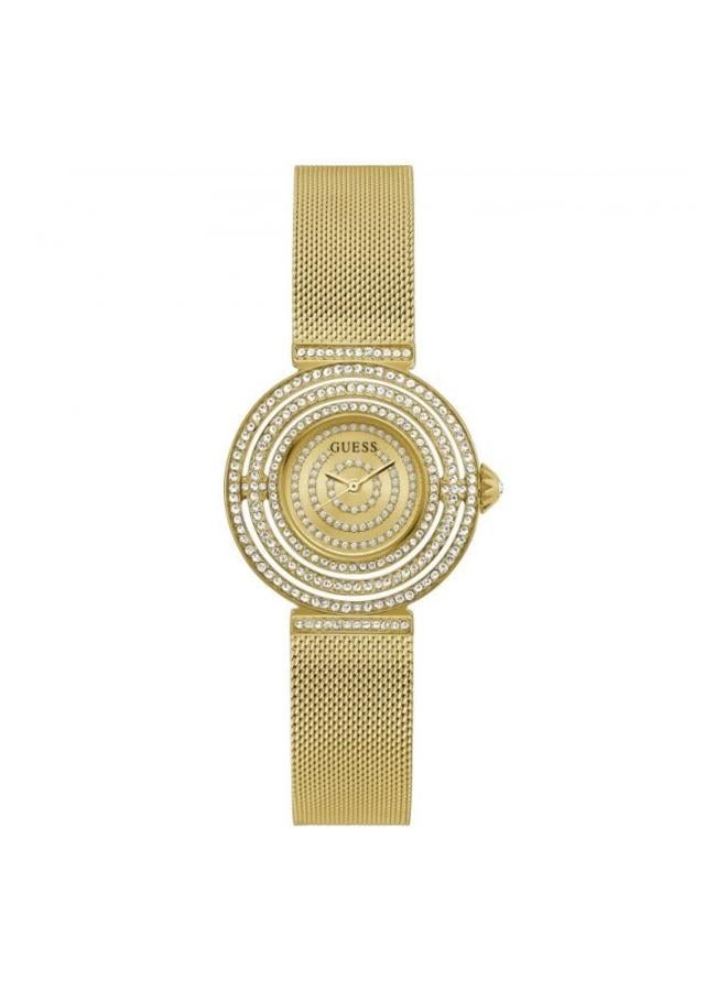 GUESS Women Champagne Analog Mesh Watch GW0550L2 - Image 1