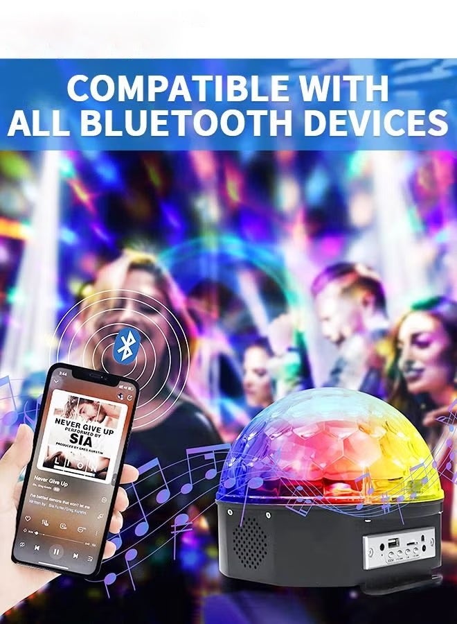 LED Crystal Strobe Light Ball  with 6 Colors, Sound Activated Big-Size Magic Stage Party Light with Remote Control for Holiday Decorations Lighting, Wedding Home Club - Image 5