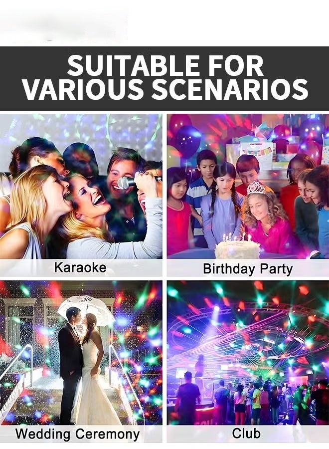 LED Crystal Strobe Light Ball  with 6 Colors, Sound Activated Big-Size Magic Stage Party Light with Remote Control for Holiday Decorations Lighting, Wedding Home Club - Image 3