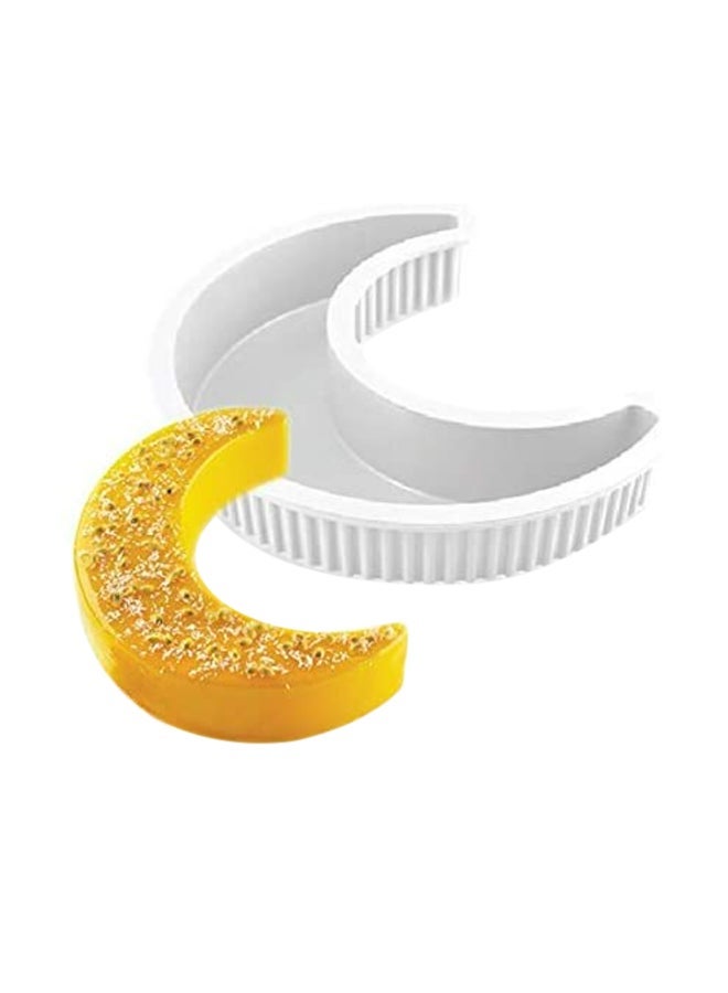 Y&D 3D Moon Shape Silicone Cake Mold, Crescent Moonlight Sonata Mousse Pan Bread Pizza Baking Mold Kitchen Bakeware Tools White - Image 1