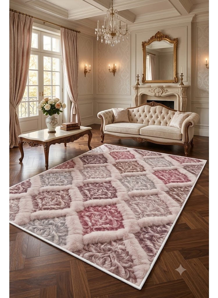 Premium 7D Carpet Alternative, Classic Damask Pattern with 3D Visual Effect, Washable & Anti-Slip - Size 180x280 cm - Image 1