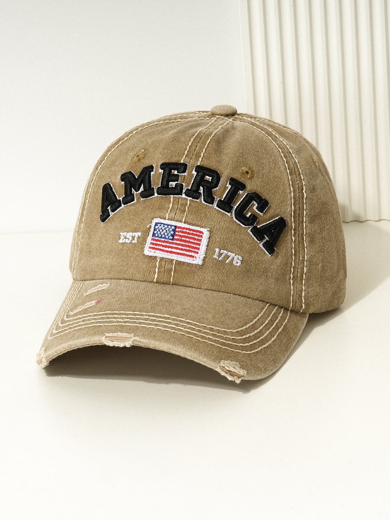 Men'S And Women'S Baseball Cap Fashion America American Flag 1776 Cap Retro Sunshade Leisure - Image 1