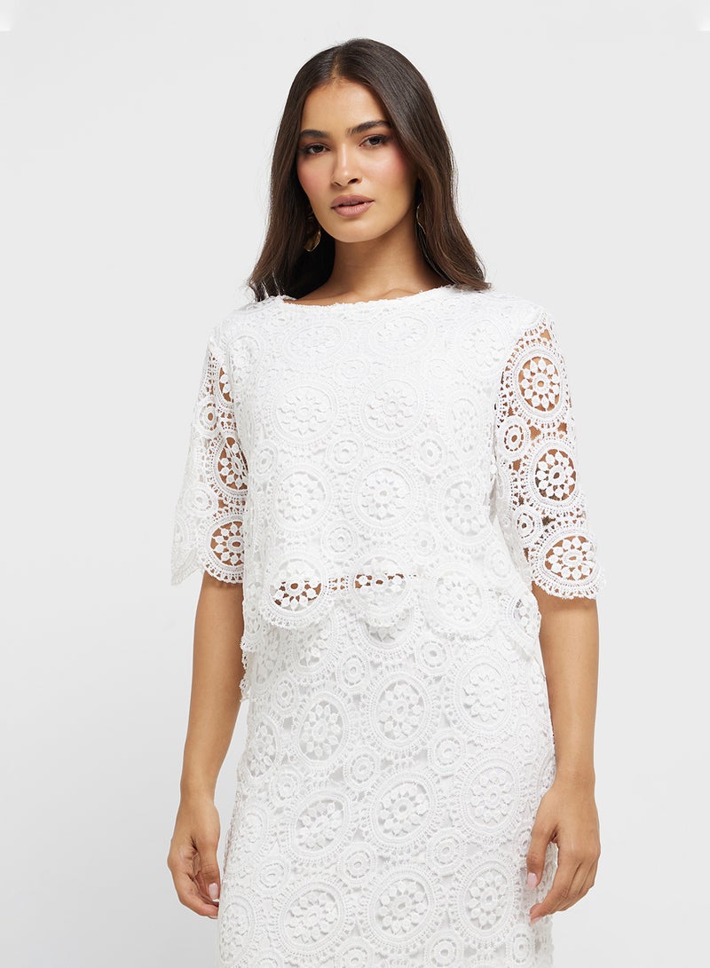 ELLA Lace Top & Skirt Set  - Image 3
