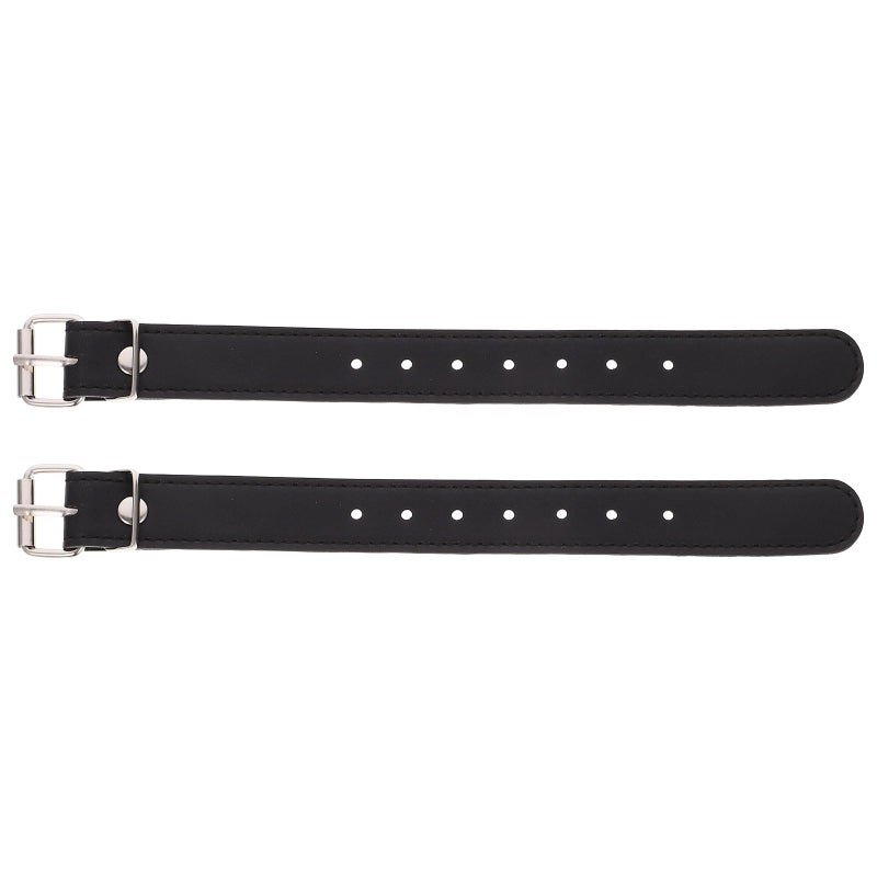 Adjustable PU Leather Front Bike Basket Straps Pair For Electric Bicycle Commuting - Image 2